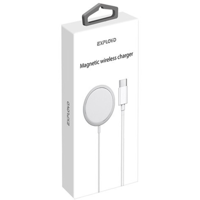 Беспроводное зарядное устройство Exployd EX-Z-1167, MagSafe, 1.5 А, белое - фото 51462228