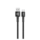 Кабель Exployd EX-K-1154, microUSB - USB, 2 А, 1 м, нейлонова оплетка, черный 9598693 - фото 10441882