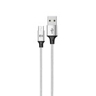 Кабель Exployd EX-К-1211, microUSB - USB, 2.4 А, 1 м, нейлонова оплетка, серебристый 9598696 - фото 10441888