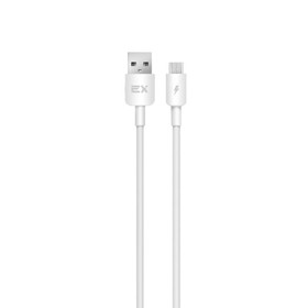 Кабель Exployd EX-K-1242, microUSB - USB, 2.4 А, 1 м, силиконовая оплетка, белый 9598698