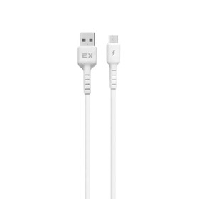 Кабель Exployd EX-K-1260, microUSB - USB, 3 А, 1 м, силиконовая оплетка, белый 9598703