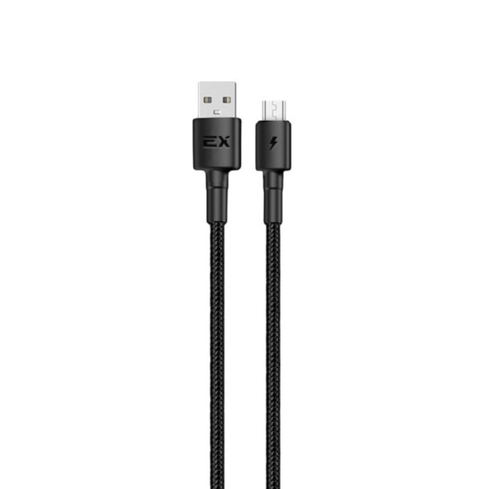 Кабель Exployd EX-K-1277, microUSB - USB, 2.4 А, 1 м, нейлоновая оплетка, черный