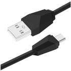 Кабель Exployd EX-K-1295, microUSB - USB, 2.4 А, 1 м, силиконовая оплетка, черный - фото 51462295