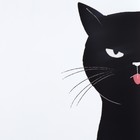Коврик под миску «Черный кот», 43х28см - фото 8996208