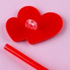Трубочки для коктейля пластиковые «Сердца», в наборе 4 штуки - Фото 3