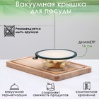 Вакуумная крышка для посуды Доляна, d=16 см, цвет зелёный 9410176 - фото 9308838