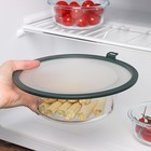Вакуумная крышка для посуды Доляна, d=22,5 см, цвет зелёный - фото 6893895