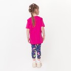 Леггинсы для девочки 2шт, цвет синий/разноцветный, рост 104 см - фото 22177123