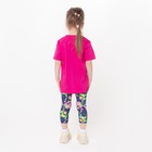 Леггинсы для девочки 2шт, цвет синий/разноцветный, рост 104 см - фото 22177124