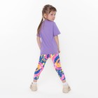 Леггинсы для девочки 2шт, цвет разноцветный, рост 98 см - фото 41456424