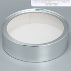 Коробка для макарун, кондитерская упаковка тубус с окном, «Серебро» 20 х 20 х 5 см - фото 10442468