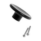 Ручка кнопка К-16, пластик, цвет черный матовый (2 шт) - фото 805477007