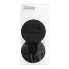 Ручка кнопка К-16, пластик, цвет черный матовый (2 шт) - фото 805477008