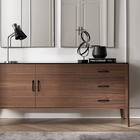 Ручка-скоба С-34, пластик 128 мм, чёрная, глянцевая 9509591