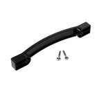 Ручка-скоба С-34, пластик 128 мм, чёрная, глянцевая 9509591