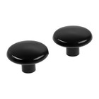 Ручка кнопка К-17, пластик, чёрная, глянец (комплект 2 шт) - фото 39686337