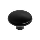 Ручка кнопка К-17, пластик, чёрная, глянец (комплект 2 шт) - фото 39686339