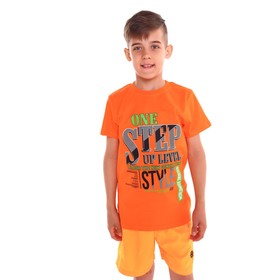 Футболка для мальчика, цвет оранжевый, рост 134
