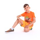 Футболка для мальчика, цвет оранжевый, рост 134 - фото 27567378