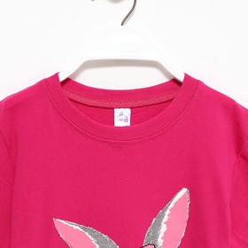 

Футболка для девочки, цвет фуксия, рост 104