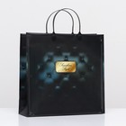 Пакет «Чёрный люкс с золотом, мягкий пластик, 30×30 см 120 мкм - Фото 1