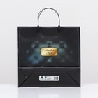 Пакет «Чёрный люкс с золотом, мягкий пластик, 30×30 см 120 мкм - Фото 2