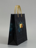 Пакет «Чёрный люкс с золотом, мягкий пластик, 30×30 см 120 мкм - Фото 3