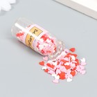 Декор для творчества пластик "Сердечки. Красный, белый, розовый" набор 8 гр 5х2х2 см 9285311