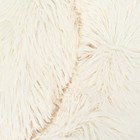 Лежанка для собак и кошек, длинный мех, 45×35×11 см, молочная - Фото 5