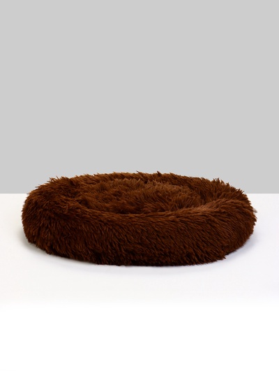 Лежанка для животных, 45×35×11 с, длинный мех, коричневая