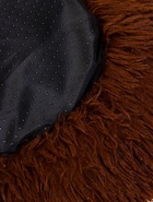 Лежанка для собак и кошек, 45×35×11 с, длинный мех, коричневая - Фото 6