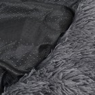 Лежанка для собак и кошек, длинный мех, 45×35×11 см, серая - Фото 6