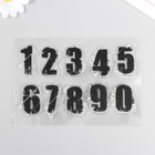 Штамп для творчества силикон "Потёртые цифры" 16х11 см - фото 10443711