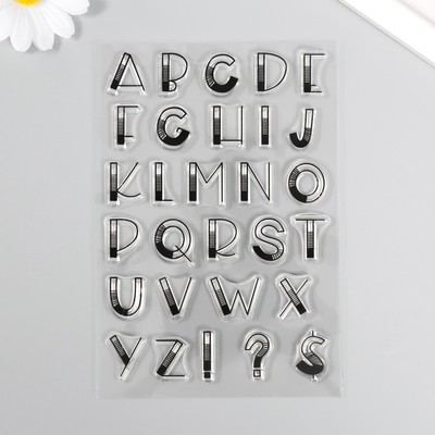 Штамп для творчества силикон "Буквы. Америка 30х" 16х11 см