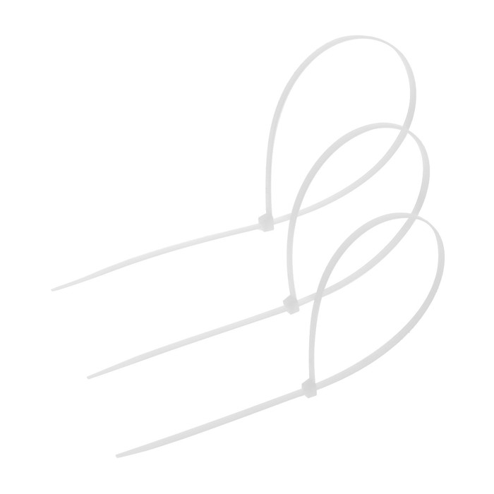 Хомут нейлоновый для стяжки, ТУНДРА, 7.6×500 мм, белый, 100 шт.