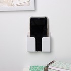 Держатель для телефона, настенный, самоклеящийся, 10×8.7×2.8 см, белый - Фото 6