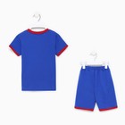 Комплект для мальчика (футболка/шорты), цвет электрик, рост 122 - фото 35003347