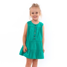 Платье для девочки, цвет зелёный, рост 122