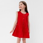 Платье для девочки, цвет красный, рост 110 - фото 10445040