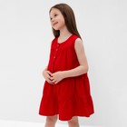 Платье для девочки, цвет красный, рост 116 - Фото 4