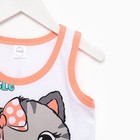 Майка для девочки, цвет персиковый, рост 98 - фото 25324277