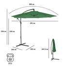 Зонт садовый 8004, цвет зелёный - Фото 2