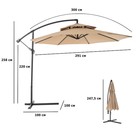 Зонт садовый 8803, цвет светло-коричневый - Фото 2