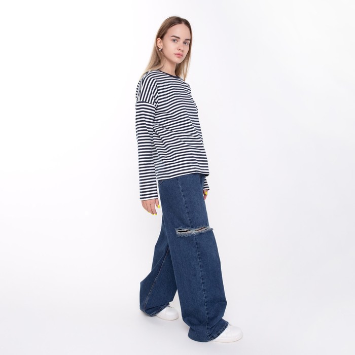 Лонгслив женский, цвет тёмно-синий, размер 50-52 (2XL) 62424