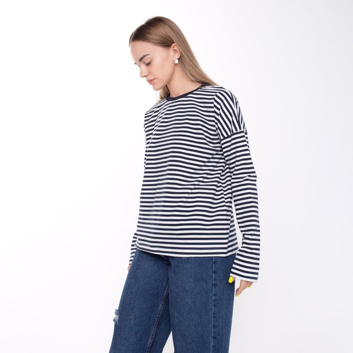 Лонгслив женский, цвет тёмно-синий, размер 50-52 (2XL) 62424