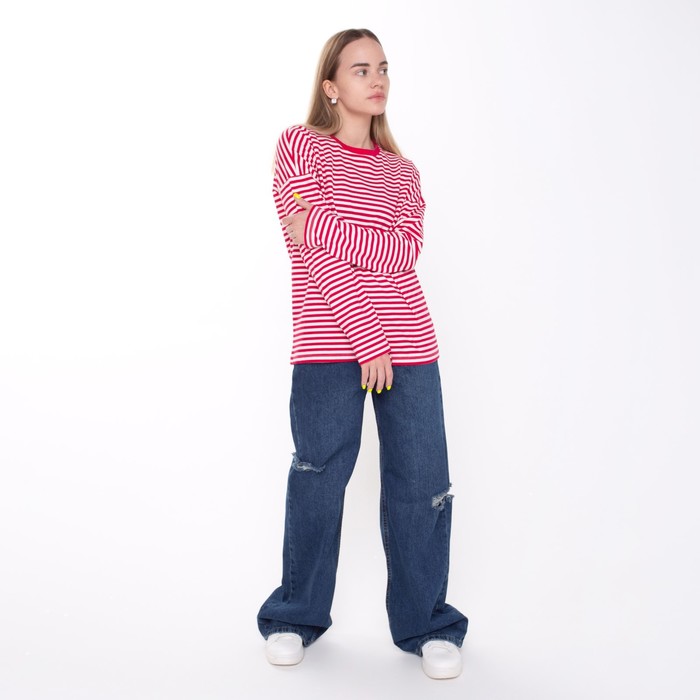 Лонгслив женский, цвет бордовый, размер 50-52 (2XL) 62428