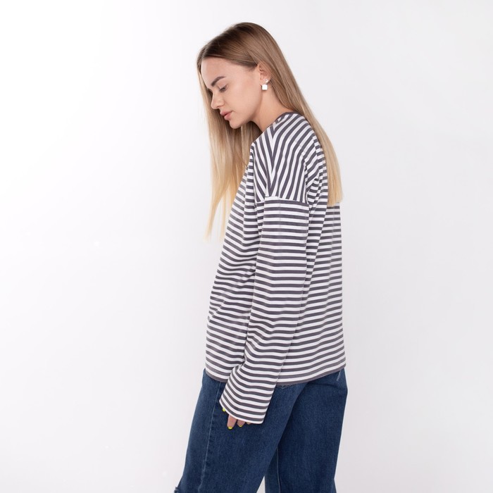 Лонгслив женский, цвет тёмно-серый, размер 46-48 (L) 62430