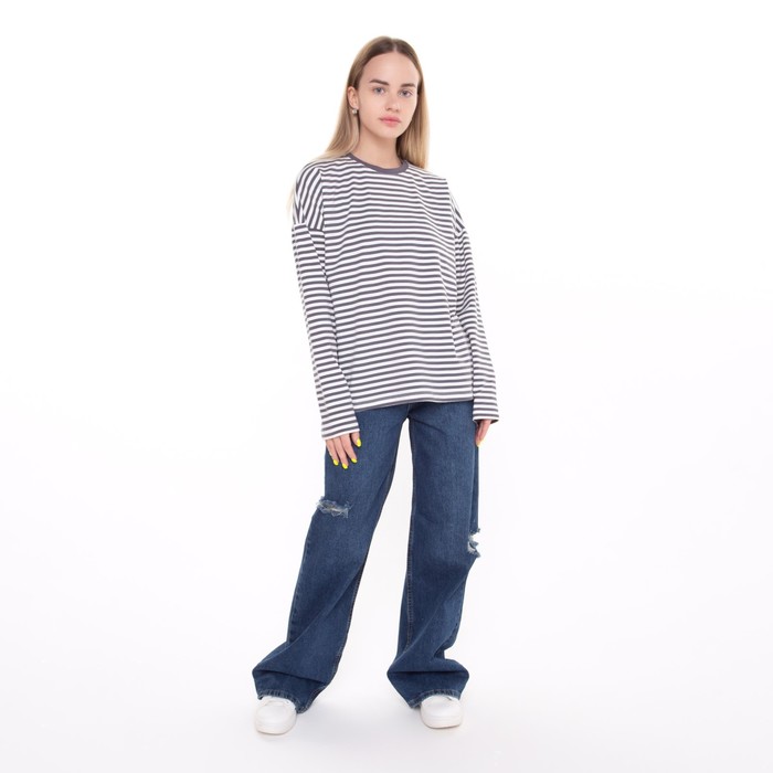 Лонгслив женский, цвет тёмно-серый, размер 48-50 (XL) 62431