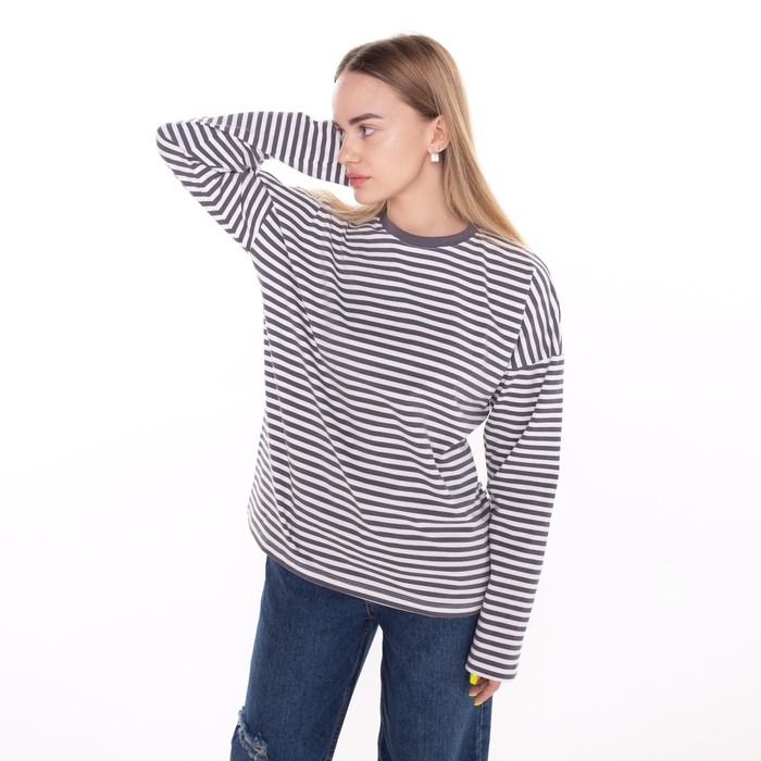 Лонгслив женский, цвет тёмно-серый, размер 48-50 (XL) 62431