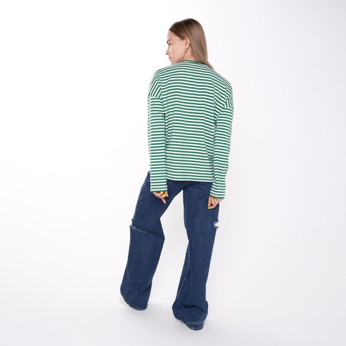 Лонгслив женский, цвет тёмно-зелёный, размер 48-50 (XL) 62435